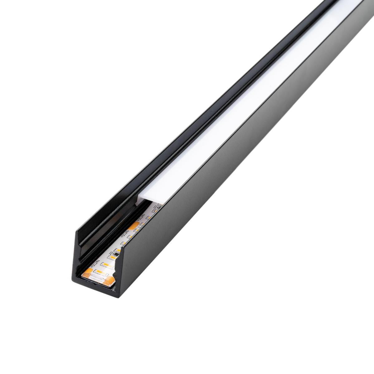 SG StripLine Profil Utenpåliggende 22x16 mm 1,8 m Sort