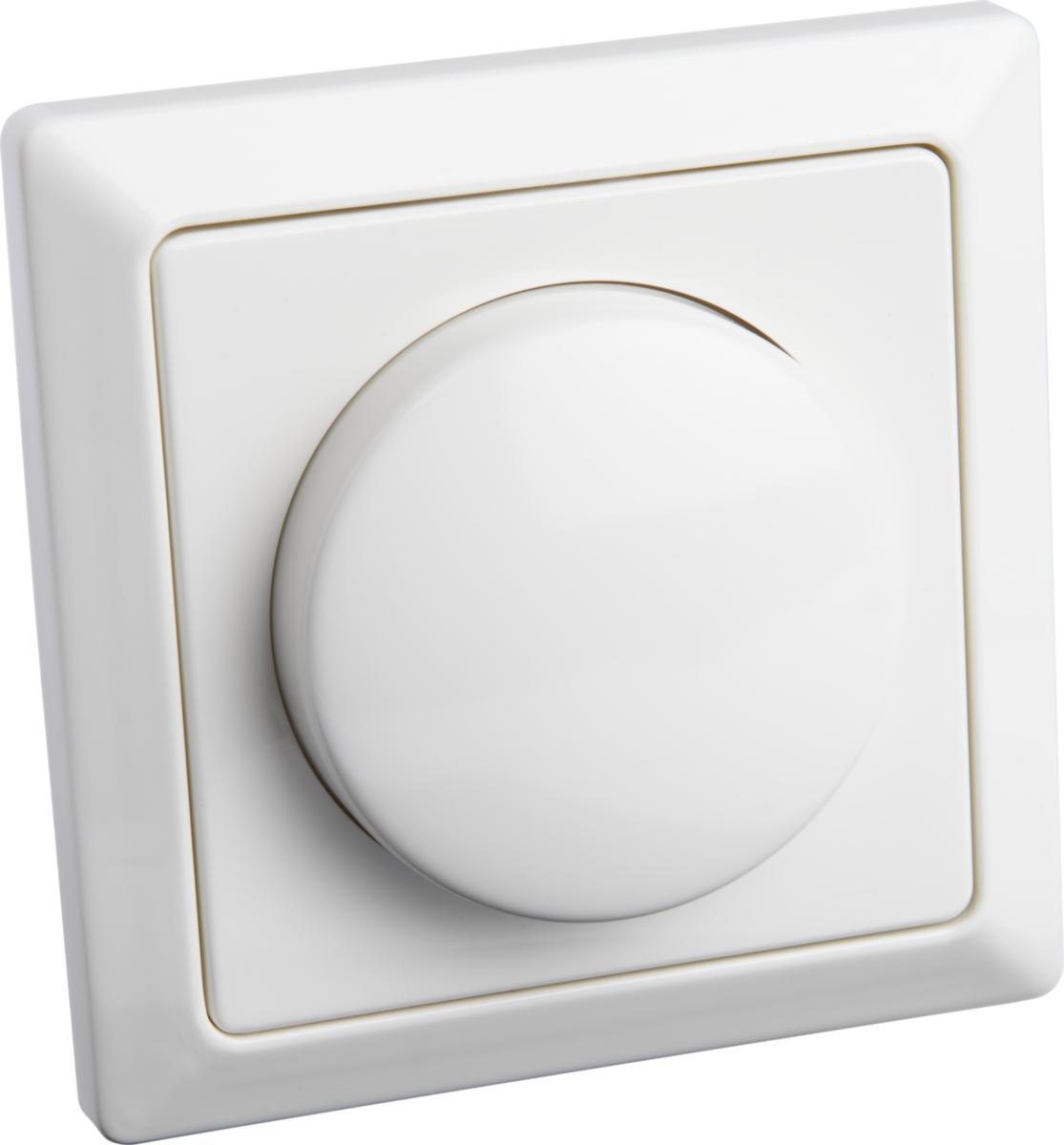 Gelia Atia LED Dimmer 3–200W – Hvit, innfelt med dreieknapp