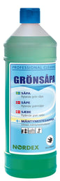 Grønnsåpe Nordex 1 liter – til rengjøring av gulv og trapper