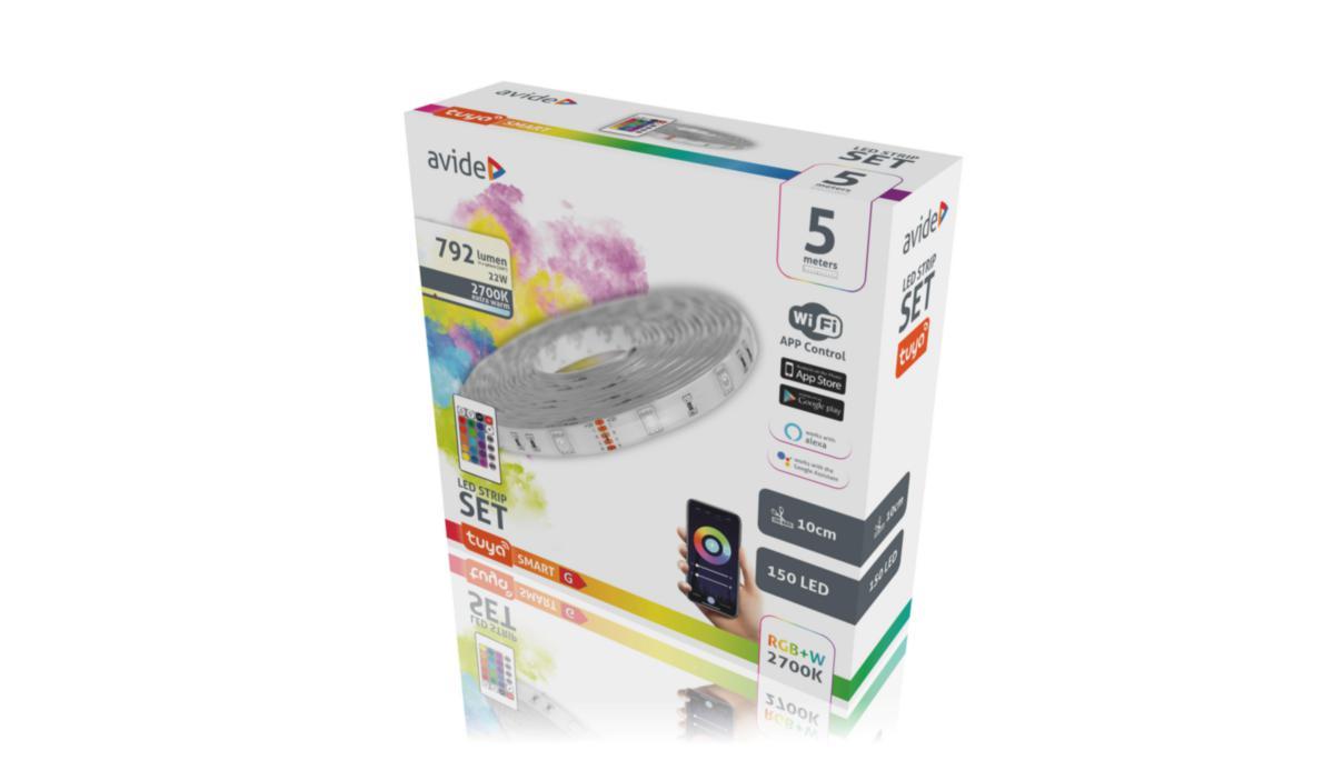 LED Stripe Kit RGBW WiFi/Fjernkontroll 5 Meter IP65