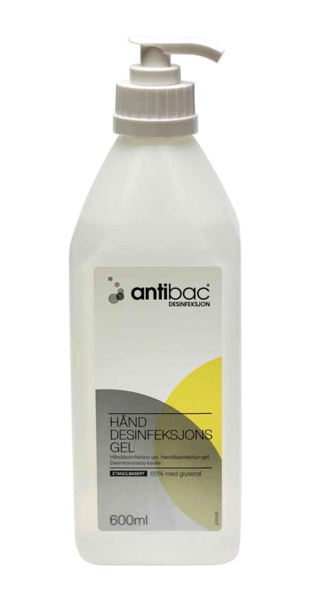 Antibac Hånddesinfeksjon Gel 85 % 600 ml med Pumpe