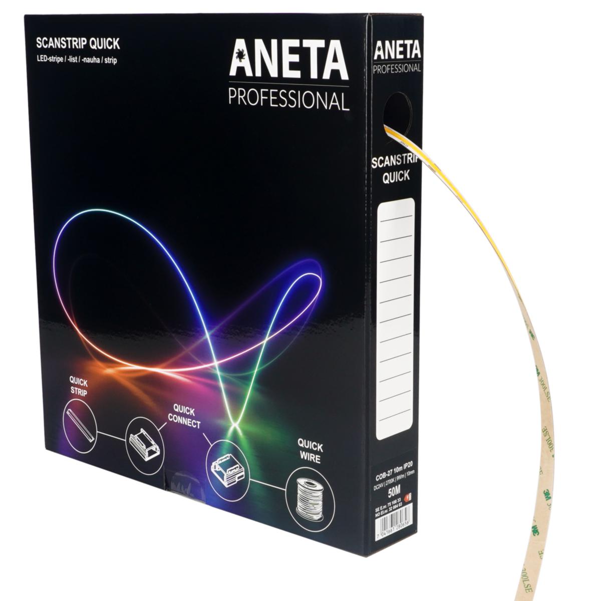 LED Stripe Aneta Scanstrip Quick COB 3000K 50m/rull