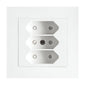 Stikk Sg® Innfelt Euro 3-veis Hvit