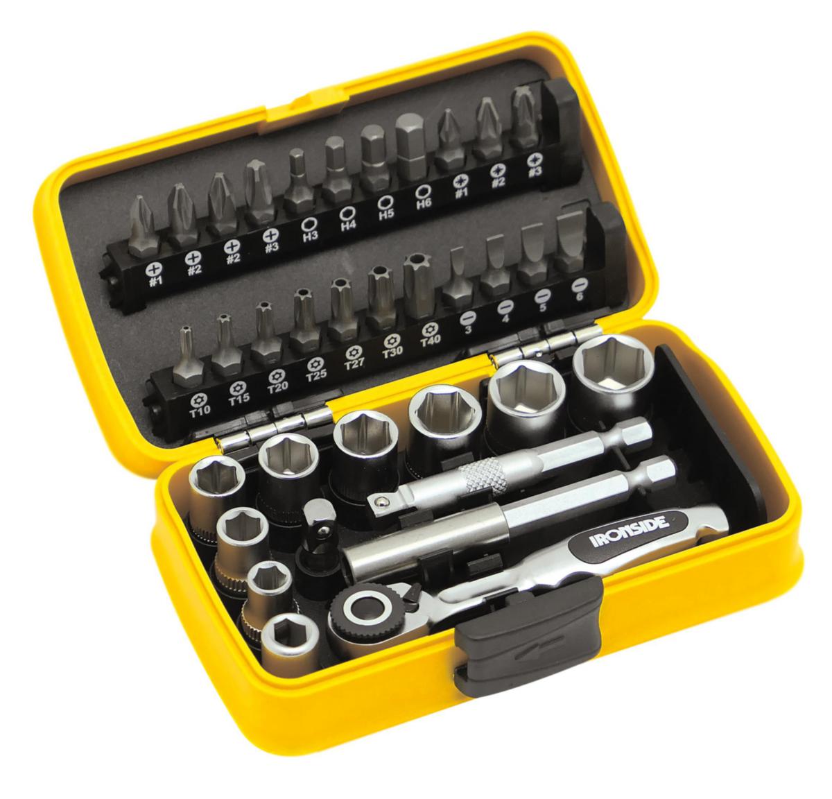Bits- og pipesett 1/4", 35 deler