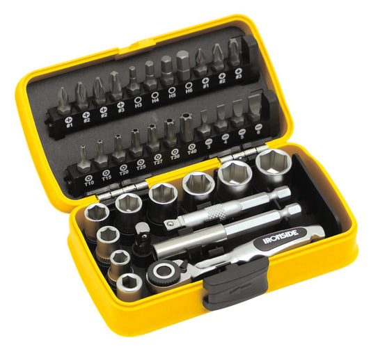 Bits- og pipesett 1/4", 35 deler