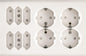 Påvegg stikk 4xSchuko med jord og barnevern 4+6 EURO Hvit