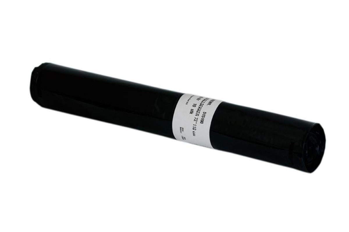 Avfallssekker 125 Liter 40 my Resirkulert Sort 10-pk