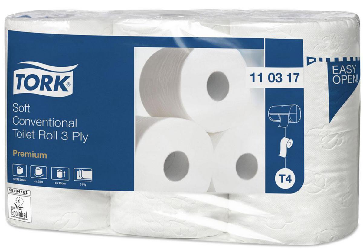 Tork Premium Myk Toalettpapir T4 3-lag Hvit 42 ruller